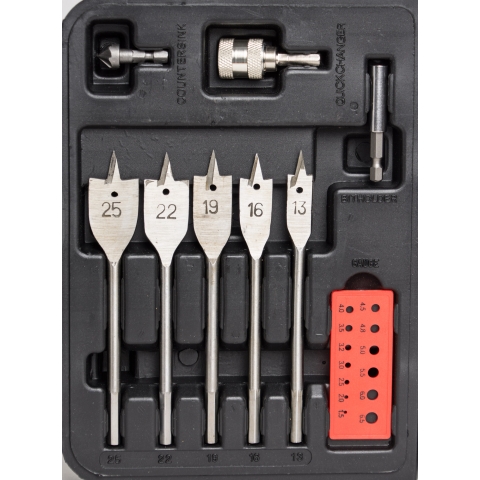 Mylek 18V Cordless Drill with 1 Hour Fast Charge + 118pc Drill Bit Accessory Set